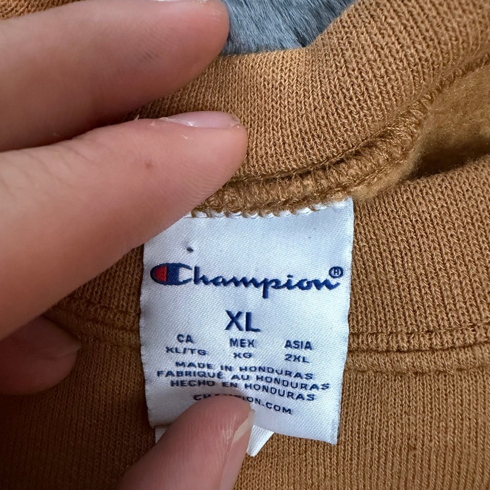 Champion Sweatshirt Mens XL Tan US Marines 1775 Graphic Crewneck Eco Fleece - Picture 5 of 8